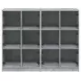 Libreria Ante Grigio Cemento 136x37x109 cm in Legno Multistrato