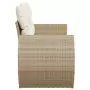 Divano da Giardino con Cuscini a 2 Posti Beige in Polyrattan