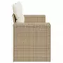 Divano da Giardino con Cuscini a 2 Posti Beige in Polyrattan