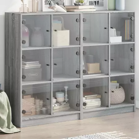 Libreria Ante Grigio Sonoma 136x37x109 cm in Legno Multistrato