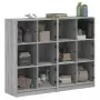 Libreria Ante Grigio Sonoma 136x37x109 cm in Legno Multistrato