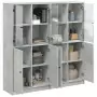 Libreria Ante Grigio Cemento 136x37x142 cm in Legno Multistrato