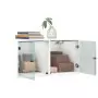 Mobili a Muro con Ante in Vetro 2pz Bianco 68,5x37x35 cm