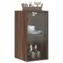 Mobile a Muro con Ante in Vetro Rovere Marrone 35x37x68,5 cm