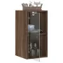 Mobile a Muro con Ante in Vetro Rovere Marrone 35x37x68,5 cm