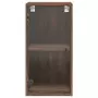 Mobile a Muro con Ante in Vetro Rovere Marrone 35x37x68,5 cm