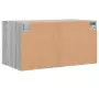 Mobile a Muro con Ante in Vetro Grigio Sonoma 68,5x37x35 cm