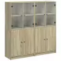 Libreria Ante Rovere Sonoma 136x37x142 cm in Legno Multistrato