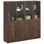 Libreria Ante Rovere Marrone 136x37x142 cm in Legno Multistrato