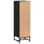 Credenza con Ante in Vetro Nera 35x37x120 cm