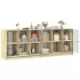 Libreria con Ante Rovere Sonoma 204x37x75 cm Legno Multistrato