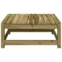 Poggiapiedi da Giardino 70x70x30 cm in Legno Impregnato di Pino