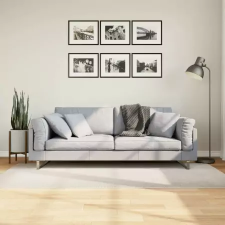 Tappeto IZA a Pelo Corto Aspetto Scandinavo Crema 100x200 cm