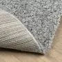 Tappeto Shaggy a Pelo Lungo Moderno Grigio Ø 100 cm