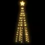 Albero di Natale a Cono con 70 LED Bianco Caldo 50x120 cm