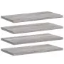 Mensole Parete 4pz Grigio Sonoma 40x20x1,5cm Legno Multistrato