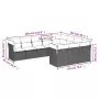 Set Divano da Giardino 10 pz con Cuscini Grigio in Polyrattan