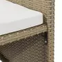 Sedie da Pranzo da Giardino con Cuscini 4 pz Beige Polyrattan