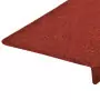 Tappetini per Scale 5 pz Bordeaux 65x25 cm Tessuto Agugliato