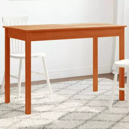 Tavolo da Pranzo Marrone Cera 110x55x75 cm Legno Massello Pino