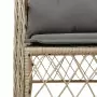 Sedie da Giardino con Cuscini 2 pz Beige Misto in Polyrattan