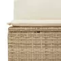 Divano da Giardino con Cuscini a 3 Posti Beige in Polyrattan