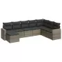 Set Divano da Giardino 8 pz con Cuscini Grigio in Polyrattan