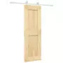 Porta Scorrevole con Set Hardware 70x210 cm Legno Massello Pino