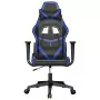 Sedia da Gaming Nera e Blu in Similpelle