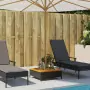 vidaxL Copertura Base Ombrellone Nera 70x70x25 cm Polyrattan e Acacia