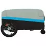 Rimorchio da Bici Nero e Blu 45 kg in Ferro