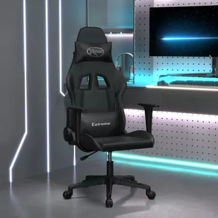 Sedia da Gaming Nera in Similpelle