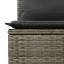 Set Divano da Giardino 10 pz con Cuscini Grigio in Polyrattan