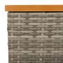 vidaxL Copertura Base Ombrellone Grigia 70x70x25cm Polyrattan e Acacia