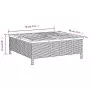 vidaxL Copertura Base Ombrellone Grigia 70x70x25cm Polyrattan e Acacia