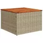 Set Divano da Giardino 13 pz con Cuscini Beige Misto Polyrattan