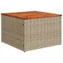 Set Divano da Giardino 14 pz con Cuscini Beige Misto Polyrattan