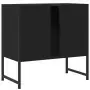 Mobile Lavabo Bagno Nero 60x30x60 cm in Legno Multistrato