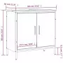 Mobile Lavabo Bagno Grigio Sonoma 60x30x60 cm Legno Multistrato