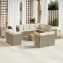 Set Divani da Giardino 12 pz con Cuscini Beige in Polyrattan