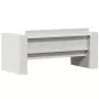 Divano Giardino 2 Posti Bianco 134x60x62 cm Legno Massello Pino