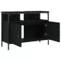 Mobile Lavabo Bagno Nero 60x30x60 cm in Legno Multistrato