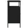 Mobile Lavabo Bagno Nero 60x30x60 cm in Legno Multistrato