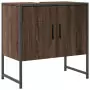 Mobile Lavabo Bagno Rovere Marrone 60x33x60cm Legno Multistrato