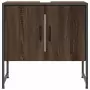 Mobile Lavabo Bagno Rovere Marrone 60x33x60cm Legno Multistrato