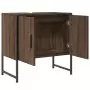 Mobile Lavabo Bagno Rovere Marrone 60x33x60cm Legno Multistrato