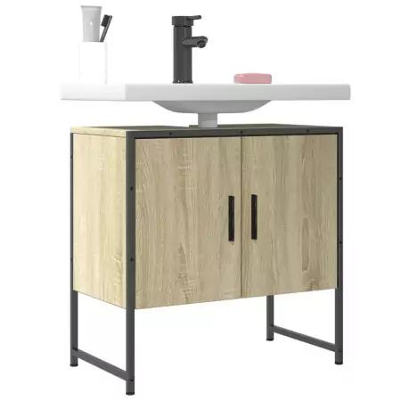 Mobile Lavabo Bagno Rovere Sonoma 60x33x60 cm Legno Multistrato