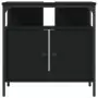 Mobile Lavabo Bagno Nero 60x30x60 cm in Legno Multistrato