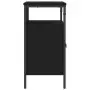 Mobile Lavabo Bagno Nero 60x30x60 cm in Legno Multistrato