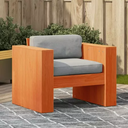 Divano da Giardino Marrone Cera 79x60x62 cm Legno Massello Pino